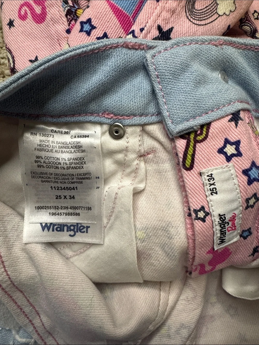 Wrangler X Barbie Retro High Rise Trouser Jean | 25 x 34 | Pinnacle Pink